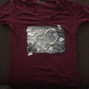 Burgundy Converse Tee